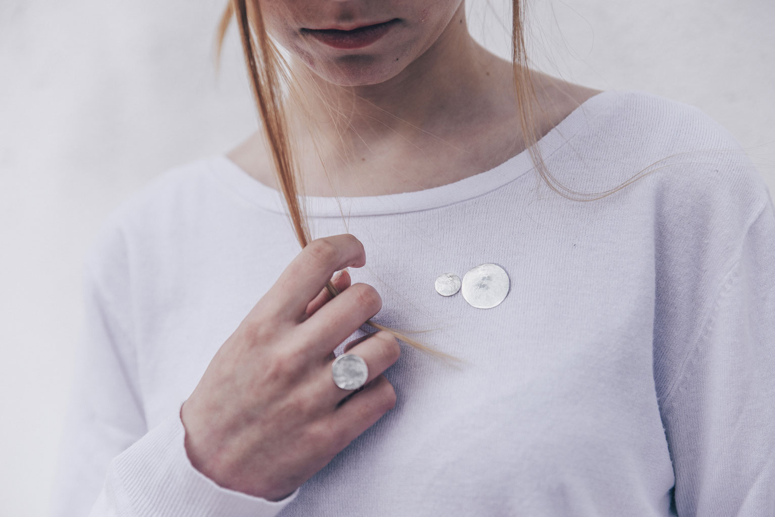 Silver Disc Ring and Pins Collection Origenes