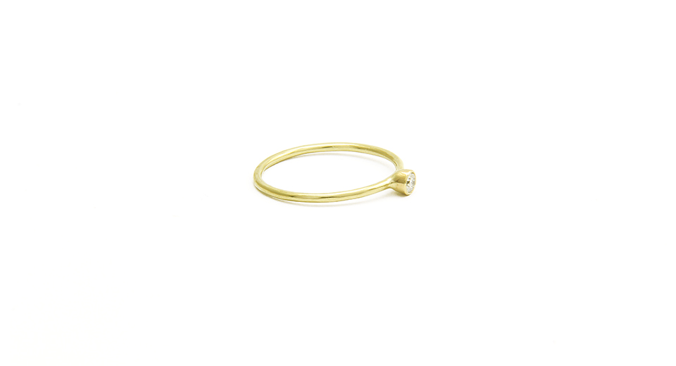 Recycled Gold Lab Grown Diamond Engagement Ring