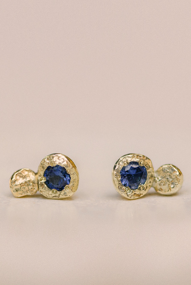 BlueSapphireFloweMoonEarrings